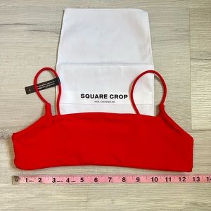 Red Ark Swimwear Square Crop Bikini Top Large